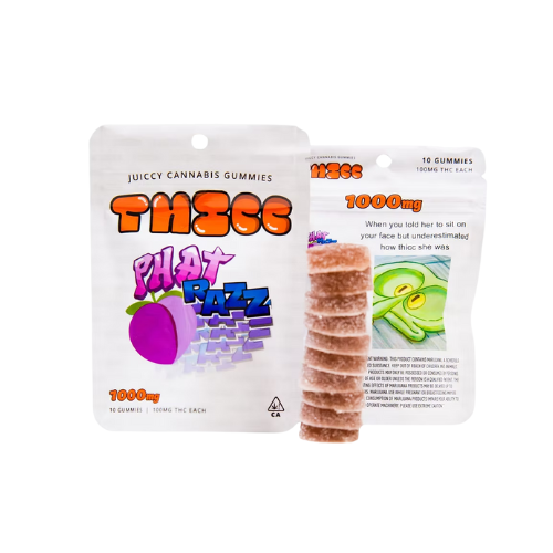 Thiic Juicy Gummies 1000mg Phat Razz